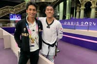 Allain Ganapin bows out in the round of 16 of the men’s -80kg K44 para taekwondo in the 17th Paris Paralympic Games.